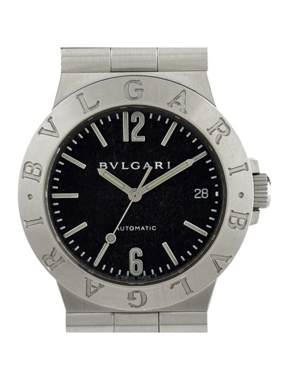 Bvlgari Diagono Watch SS Automatic Winding Black